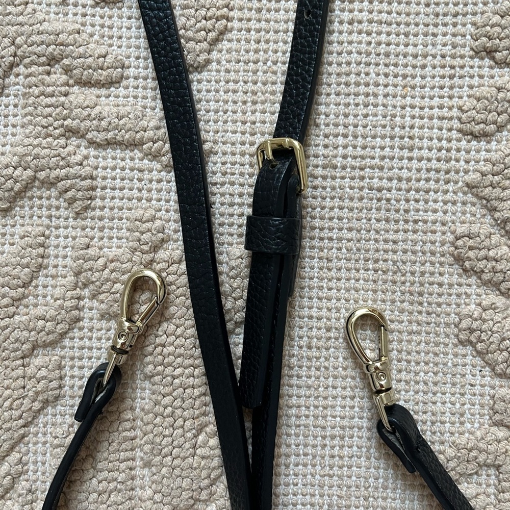 Bandolier Emma Crossbody Black Strap Gold Hardware STRAP ONLY - Picture 2 of 5